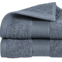 Atmosphera Créateur D'Intérieur Serviette de toilette Essentiel - coton 450 gr/m² - gris anthracite 50x90 cm - Atmosphera* Serviette De Toilette