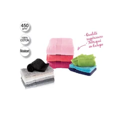 Atmosphera Créateur D'Intérieur Serviette de toilette Essentiel - coton 450 gr/m² - gris taupe 50x90 cm - Atmosphera