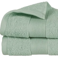 Atmosphera Créateur D'Intérieur Serviette de toilette Essentiel - coton 450 gr/m² - vert céladon 50x90 cm - Atmosphera* Serviette De Toilette