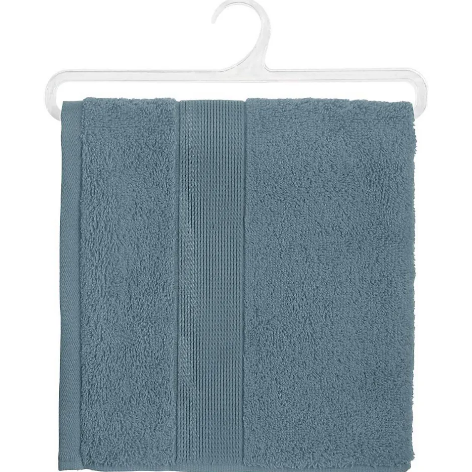 Atmosphera Créateur D'Intérieur Serviette de toilette Essentiel - coton 450 gr/m² - bleu orage 50x90 cm - Atmosphera* Serviette De Toilette