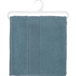 Atmosphera Créateur D'Intérieur Serviette de toilette Essentiel - coton 450 gr/m² - bleu orage 50x90 cm - Atmosphera* Serviette De Toilette