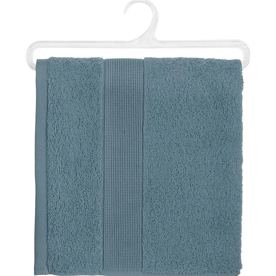 Atmosphera Créateur D'Intérieur Serviette de toilette Essentiel - coton 450 gr/m² - bleu orage 50x90 cm - Atmosphera* Serviette De Toilette