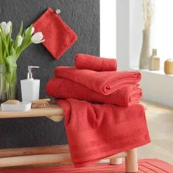 Eden Serviette de toilette invite 30 x 50 cm Tendresse terracotta* Serviette De Toilette