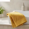 GoodHome Serviette de toilette jaune miel 100 x 50 cm, Koros* Serviette De Toilette
