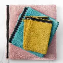 Atmosphera Créateur D'Intérieur Serviette de toilette Joia - coton 550 gr/m² - bleu canard 50x90 cm - Atmosphera* Serviette De Toilette
