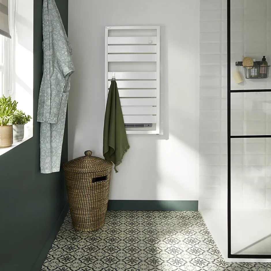 GoodHome Serviette de toilette thé vert Elland 100 x 50 cm* Serviette De Toilette