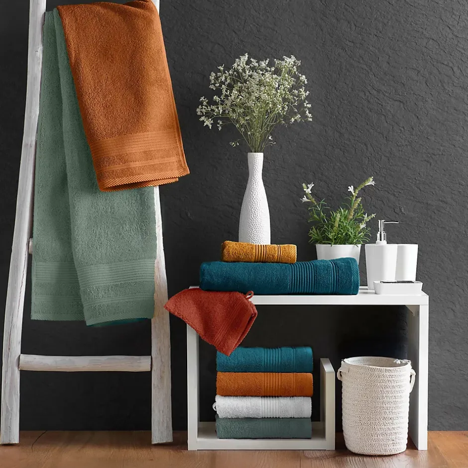 Douceur D'Intérieur Serviette de Toilette unie 50x90 cm - Collection Tendresse - Éponge 500 g,m² - 50 x 90 cm - Orage