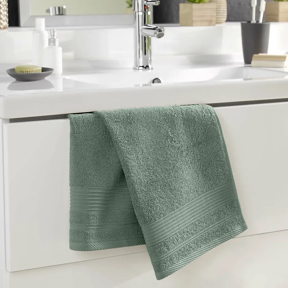 Douceur D'Intérieur Serviette de Toilette unie 50x90 cm - Collection Tendresse - Éponge 500 g,m² - 50x90cm - Cèdre* Serviette De Toilette