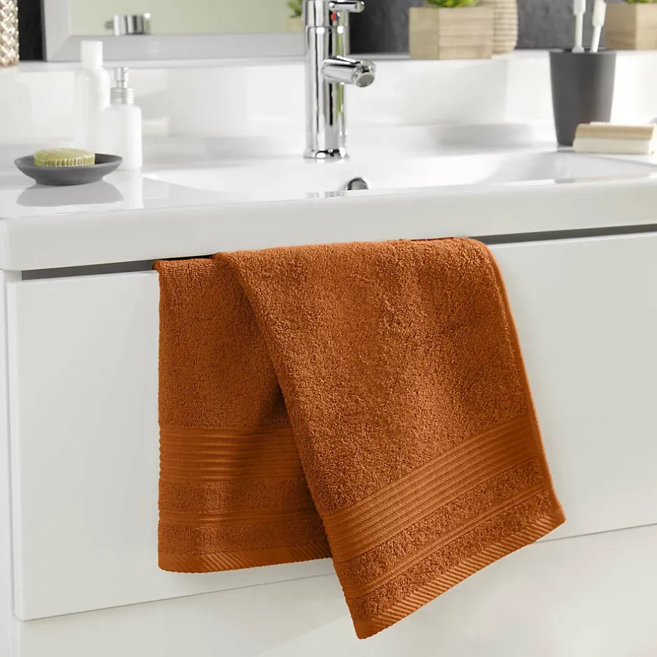Douceur D'Intérieur Serviette de Toilette unie 50x90 cm - Collection Tendresse - Éponge 500 g,m² - 50x90cm - Caramel* Serviette De Toilette