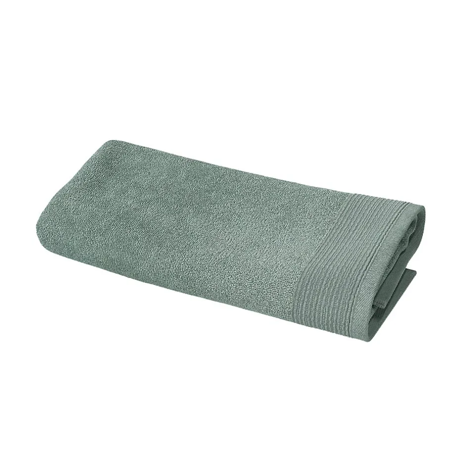 GoodHome Serviette de toilette vert de gris 100 x 50 cm, Koros