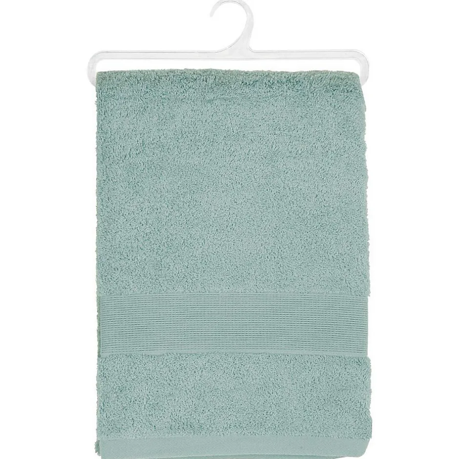 Atmosphera Créateur D'Intérieur Serviette invité Essentiel - coton 450 gr/m² - bleu givre 30x50 cm - Atmosphera* Serviette De Toilette