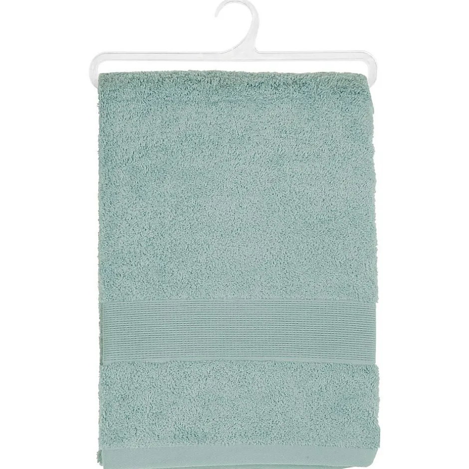 Atmosphera Créateur D'Intérieur Serviette invité Essentiel - coton 450 gr/m² - bleu givre 30x50 cm - Atmosphera* Serviette De Toilette
