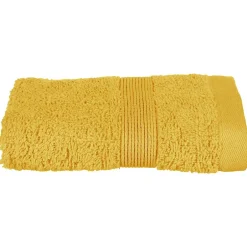 Atmosphera Créateur D'Intérieur Serviette invité Essentiel - coton 450 gr/m² - jaune moutarde 30x50 cm - Atmosphera* Serviette De Toilette