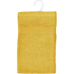 Atmosphera Créateur D'Intérieur Serviette invité Essentiel - coton 450 gr/m² - jaune moutarde 30x50 cm - Atmosphera* Serviette De Toilette