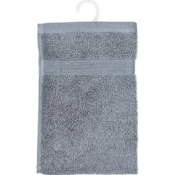 Atmosphera Créateur D'Intérieur Serviette invité Essentiel - coton 450 gr/m² - gris anthracite 30x50 cm - Atmosphera