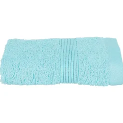 Atmosphera Créateur D'Intérieur Serviette invité Essentiel - coton 450 gr/m² - bleu aqua 30x50 cm - Atmosphera* Serviette De Toilette