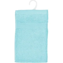 Atmosphera Créateur D'Intérieur Serviette invité Essentiel - coton 450 gr/m² - bleu aqua 30x50 cm - Atmosphera* Serviette De Toilette