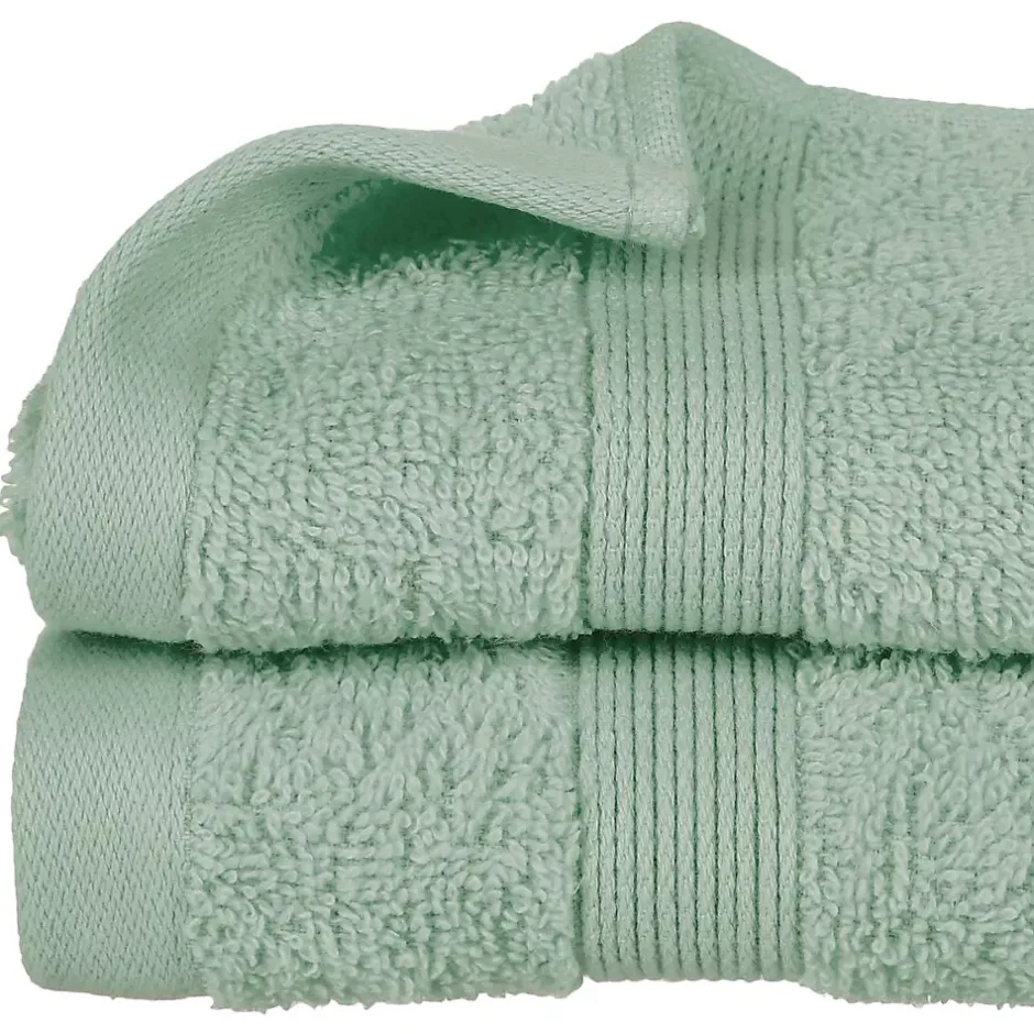 Atmosphera Créateur D'Intérieur Serviette invité Essentiel - coton 450 gr/m² - vert céladon 30x50 cm - Atmosphera