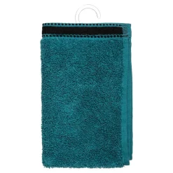 Atmosphera Créateur D'Intérieur Serviette invité Joia - coton 550 gr/m² - bleu canard 30x50 cm - Atmosphera* Serviette De Toilette