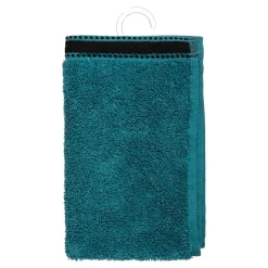 Atmosphera Créateur D'Intérieur Serviette invité Joia - coton 550 gr/m² - bleu canard 30x50 cm - Atmosphera* Serviette De Toilette