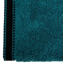 Atmosphera Créateur D'Intérieur Serviette invité Joia - coton 550 gr/m² - bleu canard 30x50 cm - Atmosphera* Serviette De Toilette