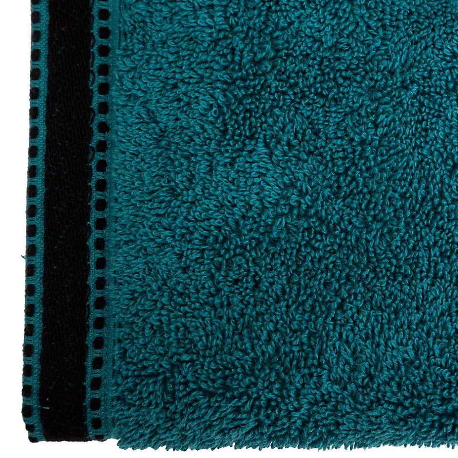 Atmosphera Créateur D'Intérieur Serviette invité Joia - coton 550 gr/m² - bleu canard 30x50 cm - Atmosphera* Serviette De Toilette