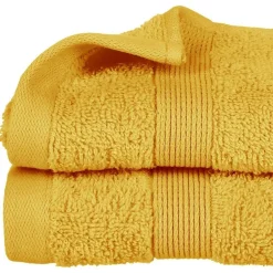 Eden Serviette ou drap de bain 100 x 150 cm Couleur moderne ocre* Serviette De Toilette