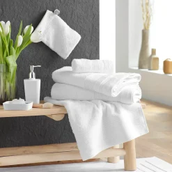 Eden Serviette ou drap de douche 70 x 130 cm Tendresse blanc* Serviette De Toilette