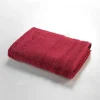Eden Serviette ou drap de douche 70 x 130 cm Tendresse rouge