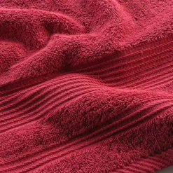 Eden Serviette ou drap de douche 70 x 130 cm Tendresse rouge