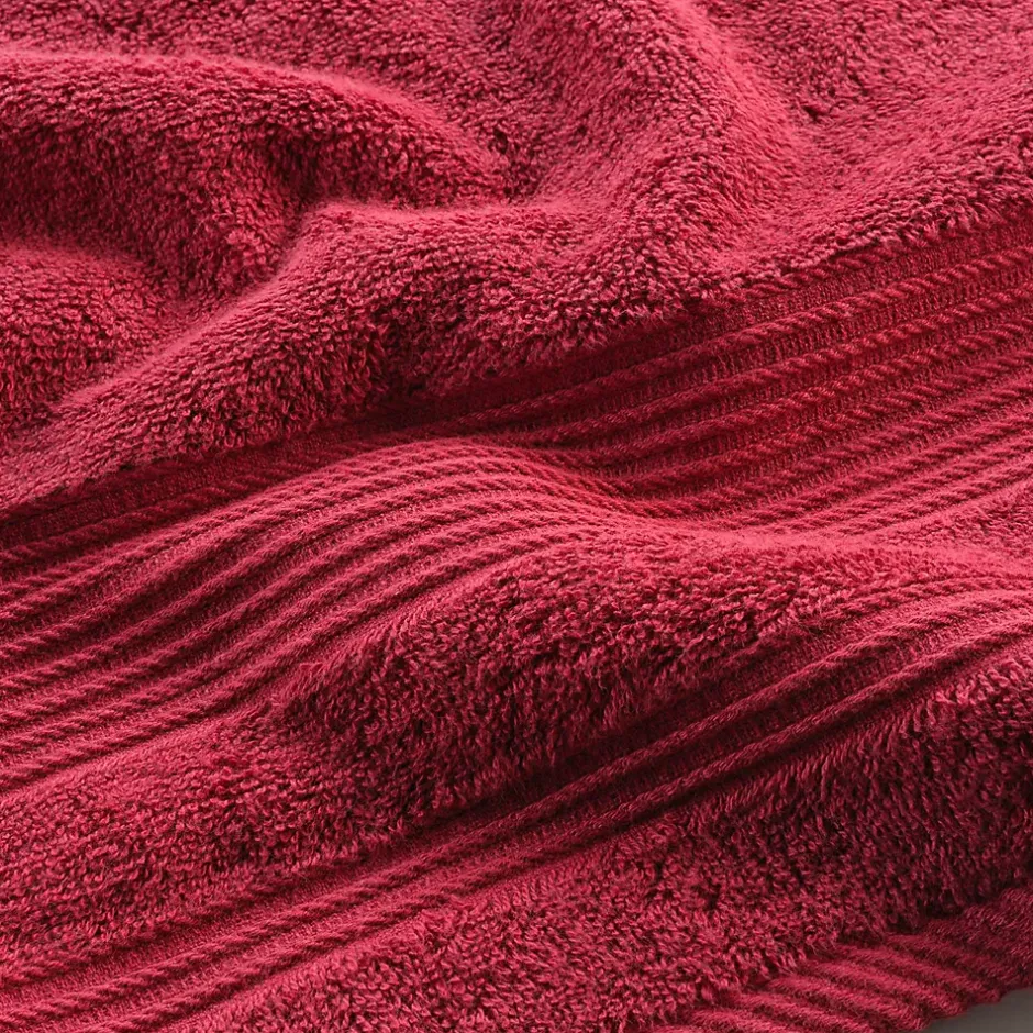 Eden Serviette ou drap de douche 70 x 130 cm Tendresse rouge
