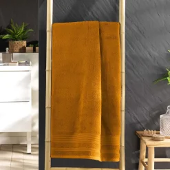 Eden Serviette ou drap de douche 70 x 130 cm Tendresse curry
