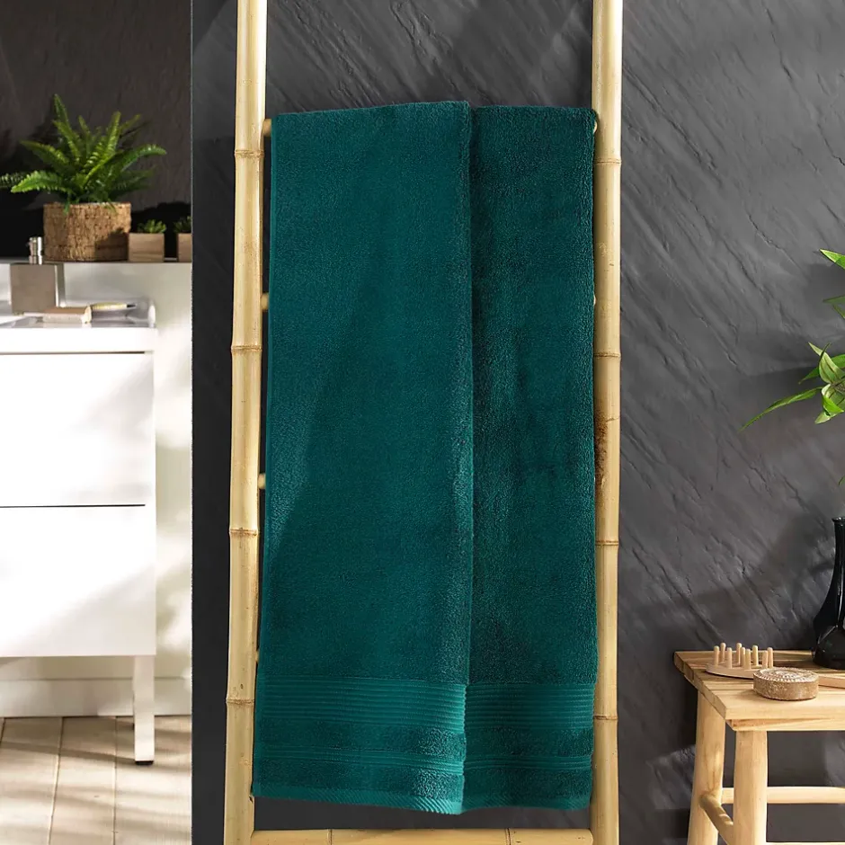 Eden Serviette ou drap de douche 70 x 130 cm Tendresse emeraude* Serviette De Toilette