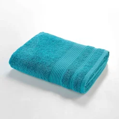 Eden Serviette ou drap de douche 70 x 130 cm Tendresse bleu paon* Serviette De Toilette