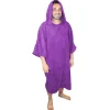 Vivezen Serviette poncho de bain ou de plage - Adulte - Violet -