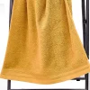 Tradilinge Set de 2 serviettes de toilette en éponge (50x100 cm - Jaune Ocre)* Serviette De Bain