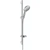 Hansgrohe Set de douche 150 3jet avec barre Unica'S puro 90 cm et porte-savon chromé Raindance Select S* Pommeau De Douche, Flexible Et Barre De Douche