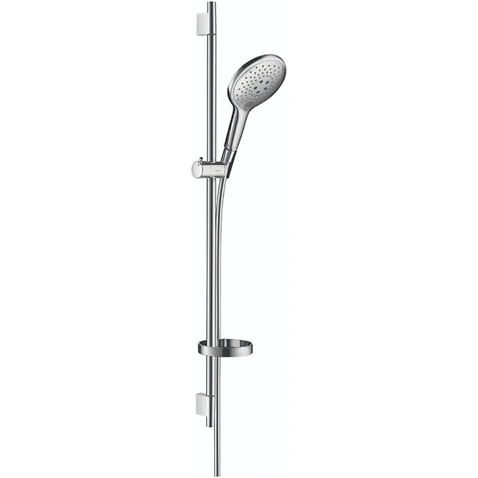 Hansgrohe Set de douche 150 3jet avec barre Unica'S puro 90 cm et porte-savon chromé Raindance Select S* Pommeau De Douche, Flexible Et Barre De Douche