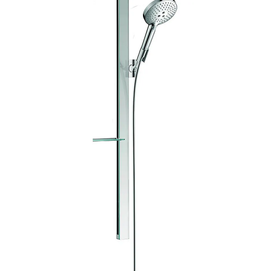 Hansgrohe Set de douche 120 3jet avec barre Unica'E 90 cm et porte-savon chromé Raindance Select S* Pommeau De Douche, Flexible Et Barre De Douche