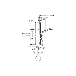Hansgrohe Set de douche 120 3jet avec barre Unica'E 90 cm et porte-savon chromé Raindance Select S* Pommeau De Douche, Flexible Et Barre De Douche