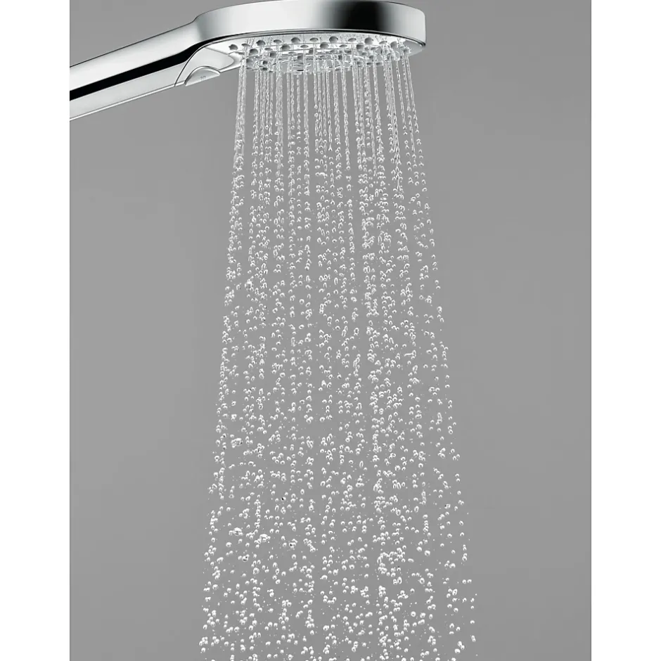 Hansgrohe Set de douche 120 3jet PowderRain avec barre Unica'S puro 90 cm et porte-savon chromé Raindance Select* Colonne De Douche Sans Robinetterie