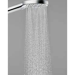 Hansgrohe Set de douche 120 3jet PowderRain avec barre Unica'S puro 90 cm et porte-savon chromé Raindance Select* Colonne De Douche Sans Robinetterie
