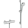 Hansgrohe Set de douche Croma Select S 110 1jet / Unica'Crometta 0,65m + Mitigeur thermostatique de Douche, Chrome (13211000-Crometta3)* Colonne De Douche Sans Robinetterie