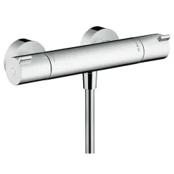 Hansgrohe Set de douche Croma Select S 110 1jet / Unica'Crometta 0,65m + Mitigeur thermostatique de Douche, Chrome (13211000-Crometta3)* Colonne De Douche Sans Robinetterie