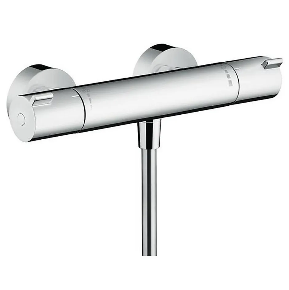 Hansgrohe Set de douche Croma Select S 110 1jet / Unica'Crometta 0,65m + Mitigeur thermostatique de Douche, Chrome (13211000-Crometta3)* Colonne De Douche Sans Robinetterie