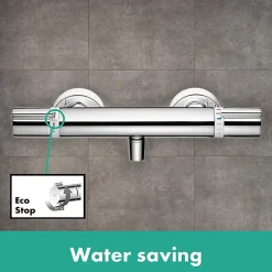 Hansgrohe Set de douche Croma Select S 110 1jet / Unica'Crometta 0,65m + Mitigeur thermostatique de Douche, Chrome (13211000-Crometta3)* Colonne De Douche Sans Robinetterie