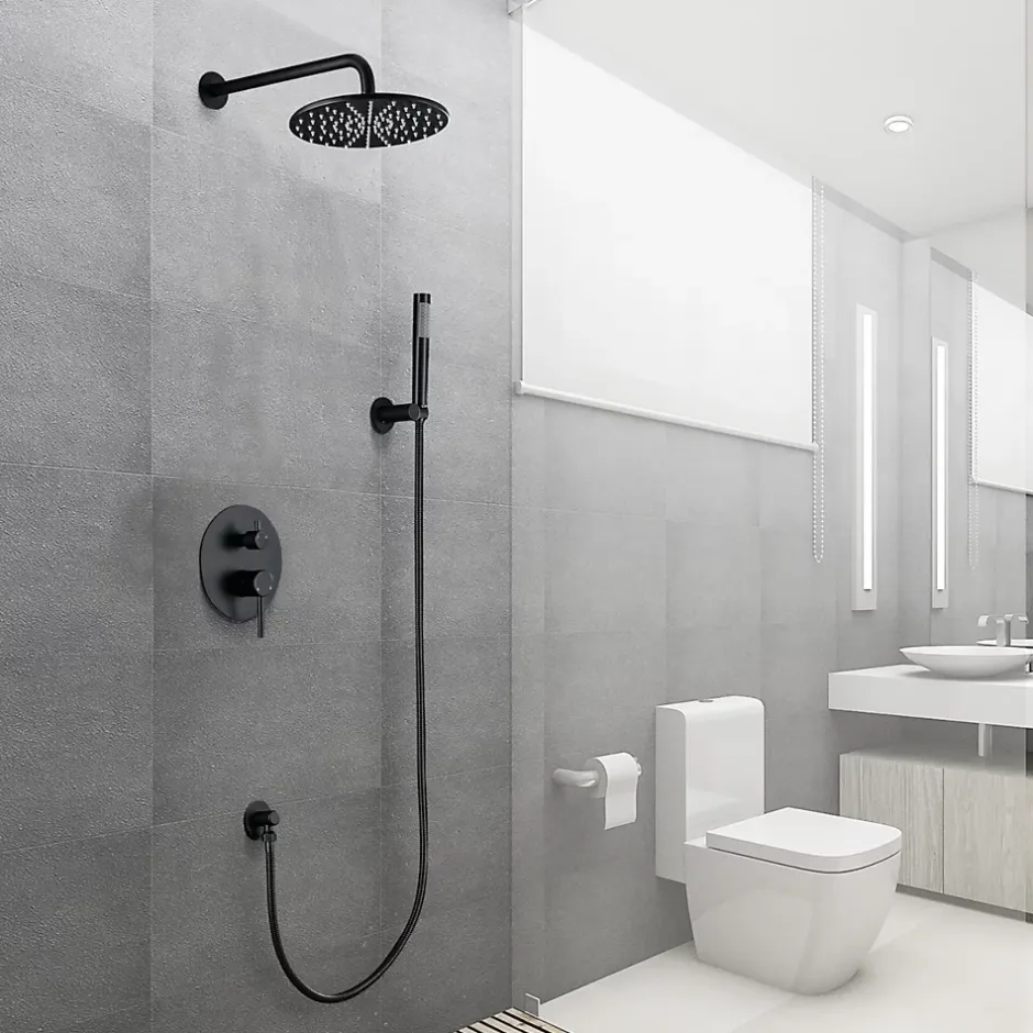Lomazoo Set de douche encastré Telesto noir
