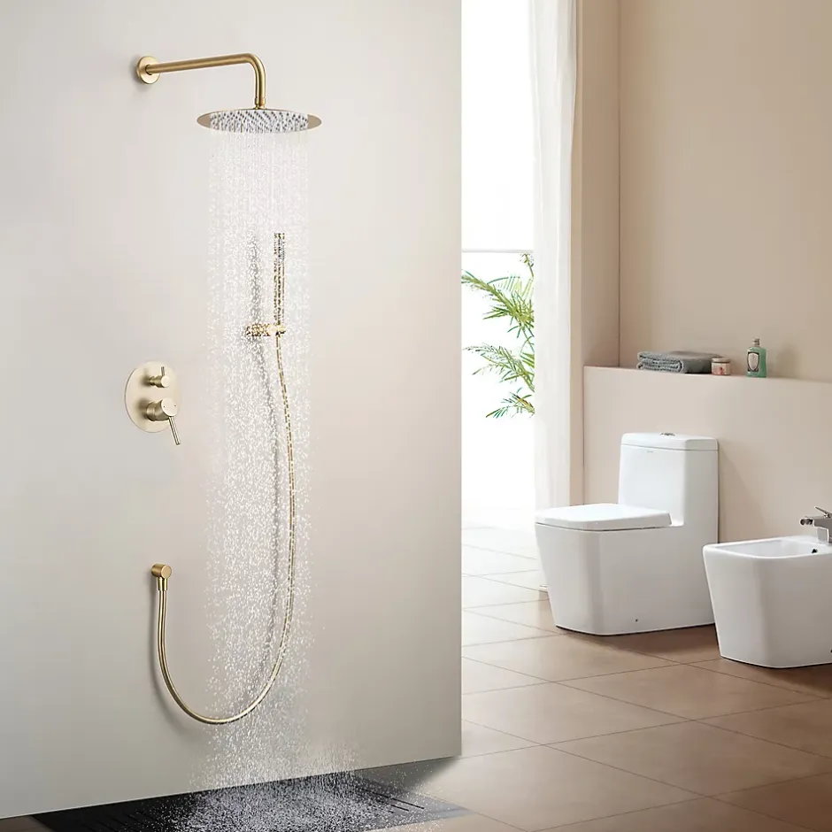 Lomazoo Set de douche encastré Solara doré* Colonne De Douche Encastrable