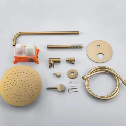 Lomazoo Set de douche encastré Solara doré* Colonne De Douche Encastrable