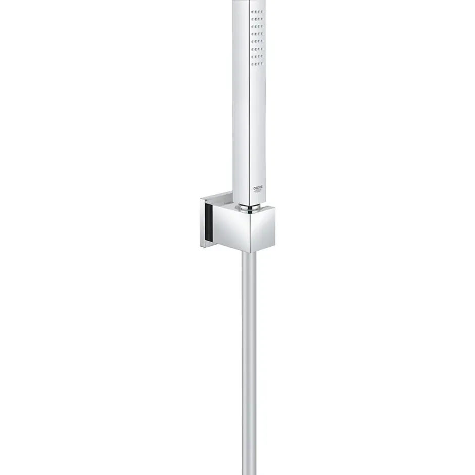 Grohe Set de douche Mitigeur thermostatique Grohtherm + Douchette Stick 1 jet, support mural, flexible, Chrome (34169001-CUBESTICK)
